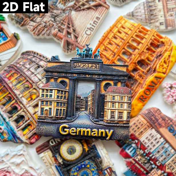 TEMU 1 ks 3D magnet na lednici s Vítězného oblouku v Berlíně, Německo, 3D kreativní špičková embosovaná pryskyřicová výroba, nádherný magnet na