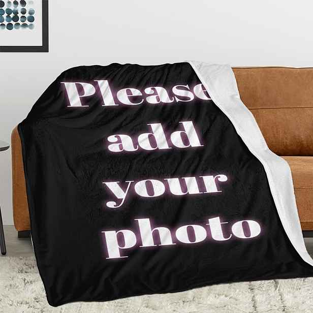 TEMU Vlastní flanelová s personalizovanou fotografií a textem, vhodná jako dárek k narozeninám, Vánocům, Halloweenu, Dni otců, Dni a Valentýnu