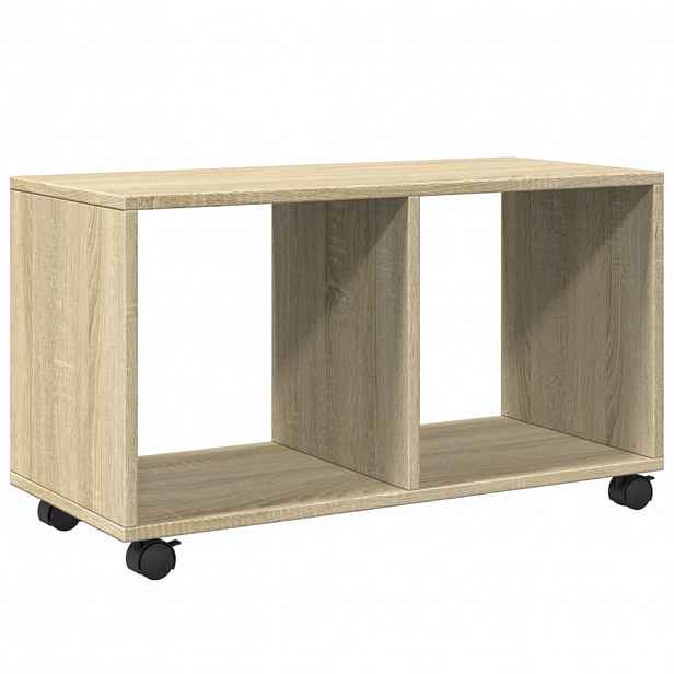 vidaXL Skříňka na kolečkách dub sonoma 72x33x42,5 cm kompozitní dřevo