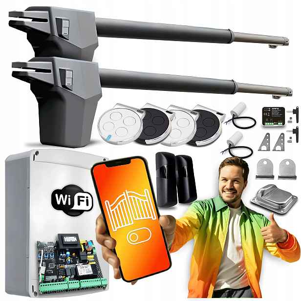 Set Pohon pro Dvoukřídlovou bránu 7 m Wifi Tuya Automat pohon ovladače
