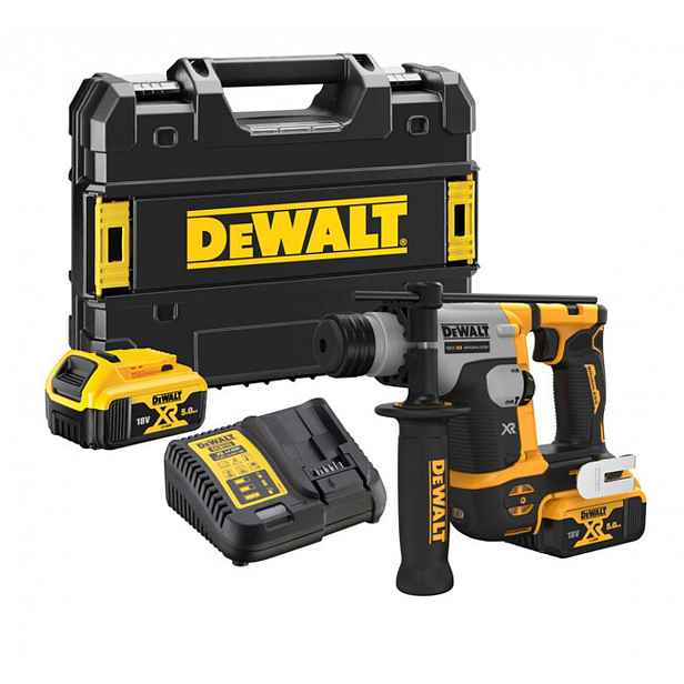 DeWALT - 18V AKU vrtací kladivo, 2x aku 5,0 Ah XR, nabíječka DCH172P2