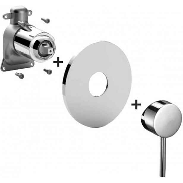 Paffoni Light - Baterie pod omítku pro 1 spotřebič, chrom LIGBOX010CR