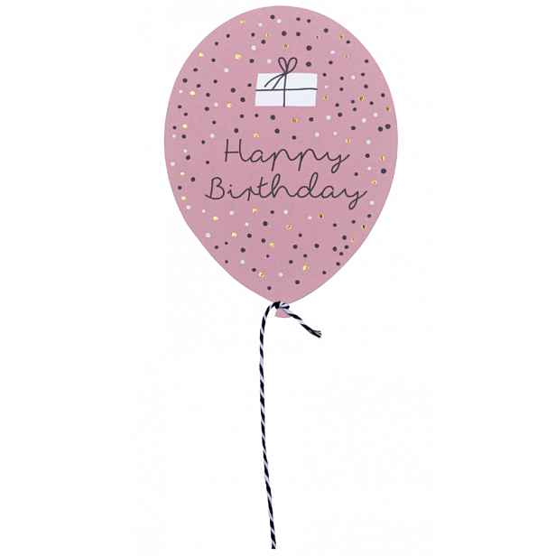 Räder Papírové přání k narozeninám BALLOON HAPPY BIRTHDAY
