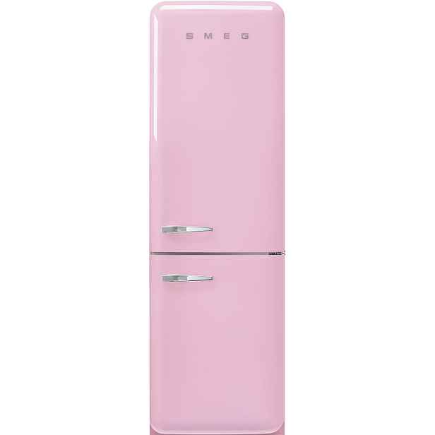 Smeg SMEG 50's RS kombinovaná lednice s mrazákem dole 234l/97l otv.pravé 196x60 cm růžová FAB32RPK6