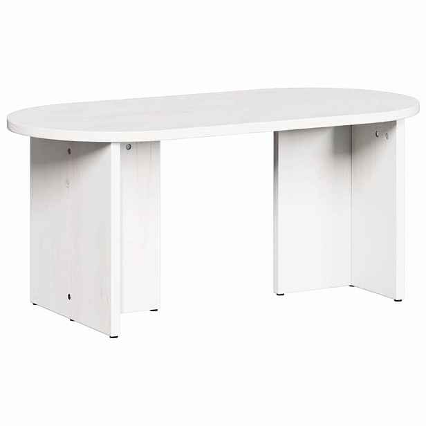 vidaXL Konferenční stolek Bílá 80 x 39,5 x 35 cm Masivní borové dřevo