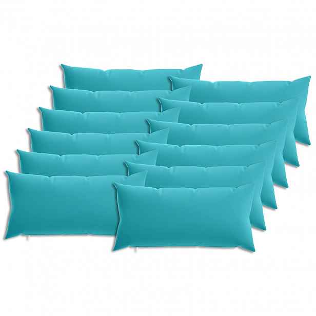 vidaXL Povlak na polštář 12 pcs HEERLEN Tyrkysová 40 x 80 cm Polyester