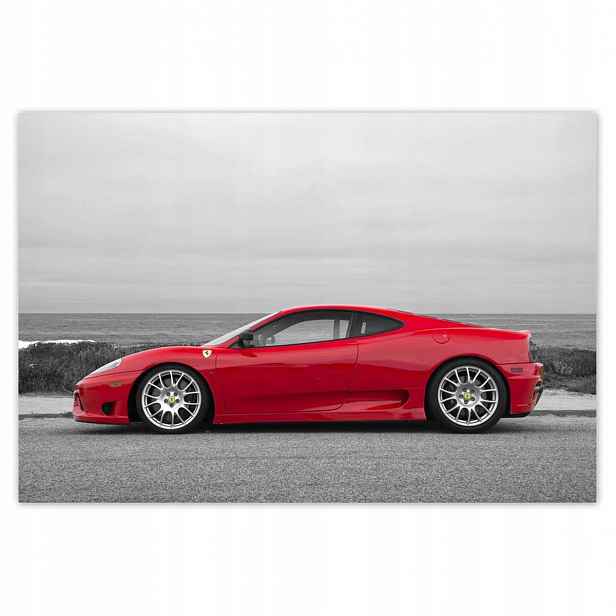 Plakáty 185x125 Červené Ferrari na pláži