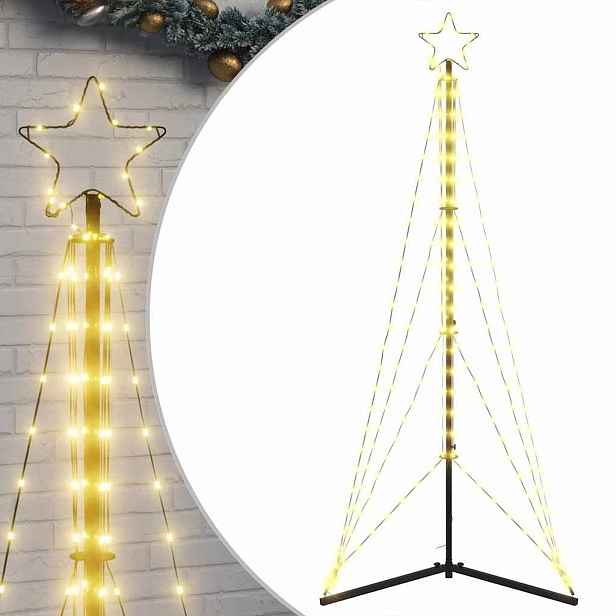 vidaXL LED vánoční stromek 363 teple bílých LED diod 182 cm
