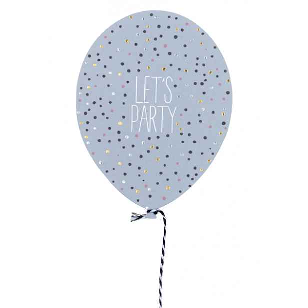 Räder Papírové přání k narozeninám BALLOON LET´S PARTY