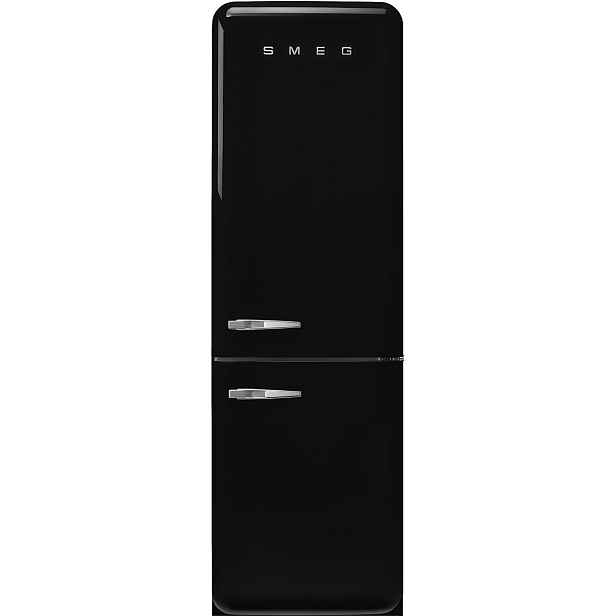 Smeg SMEG 50's RS kombinovaná lednice s mrazákem dole 234l/97l otv.pravé 196x60 cm černá FAB32RBL6