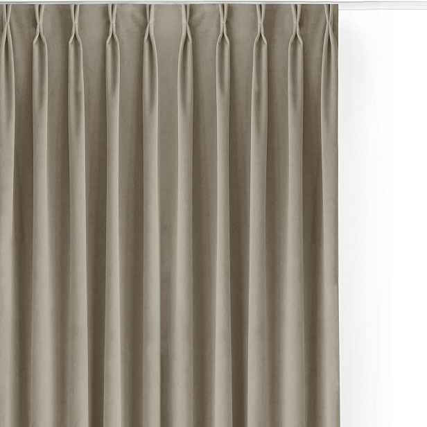Filumi Závěs krátká Velur hladká flexy salon Tmavě Béžová 530x175
