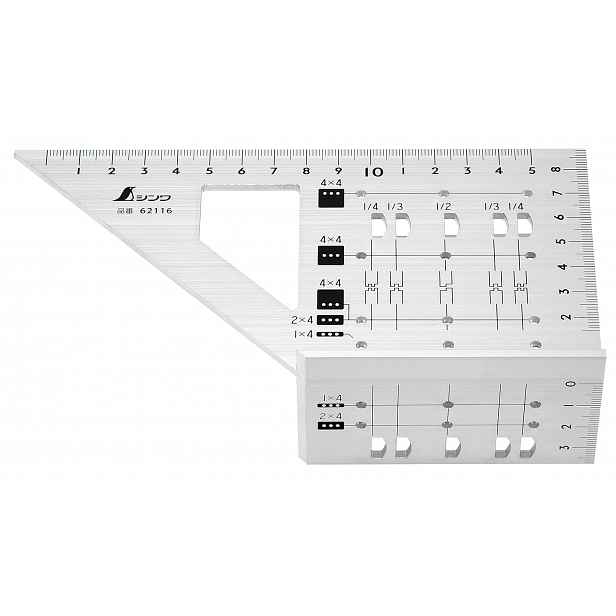 Úhelník truhlářský pro kantovky 2 x 4 Shinwa 62116 Vyrobeno V Japonsku