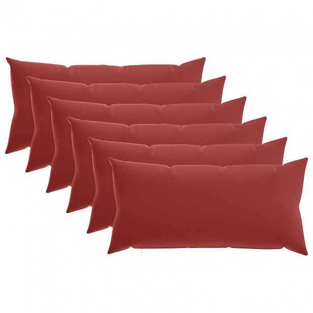 vidaXL Povlak na polštář 6 pcs HEERLEN Víno Červené 40 x 80 cm