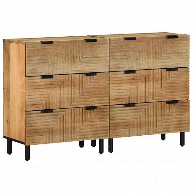 vidaXL Příborníky 2 ks hnědé 60x33x75 cm Masivní dřevo Mango