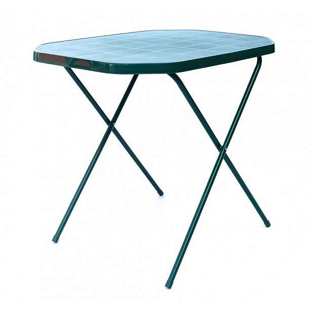 Kempingový stůl CAMPING 53x70 plast / kov Dajar Zelená