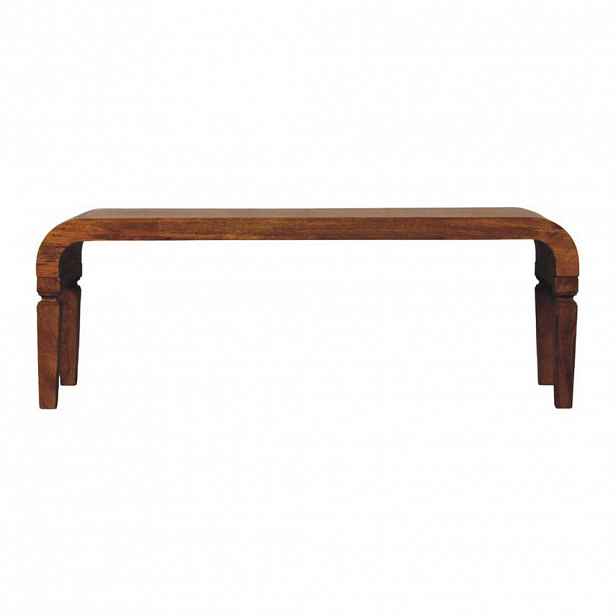 Artisan Furniture LAVICE s povrchovou úpravou medová karamelová, 2 dvojité sedáky, hnědá.