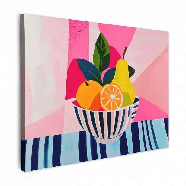 MuchoWow OBRAZ NA PLÁTNĚ Ovoce - abstraktní pozadí - růžové 40x30 cm