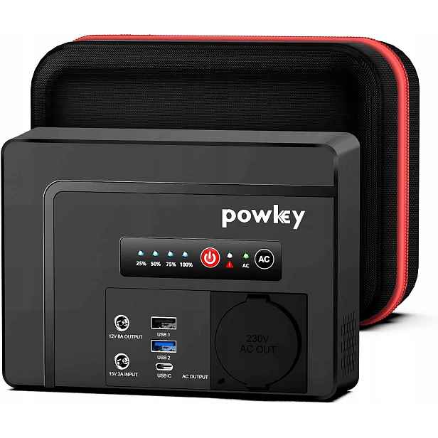 Přenosná napájecí stanice Powkey G100 97Wh 100W pro domácí použití při kempování