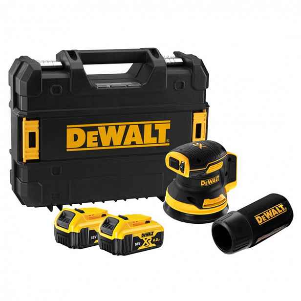 DeWALT - 18V AKU excentrická bruska 125 mm, 2x aku 5,0 Ah XR, nabíječka DCW210P2