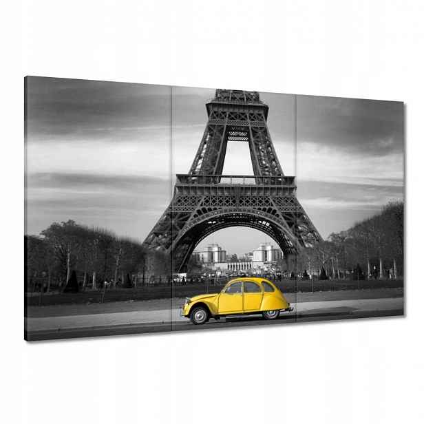 Obrazy 120x80 Žlutý Citroen v Paříži