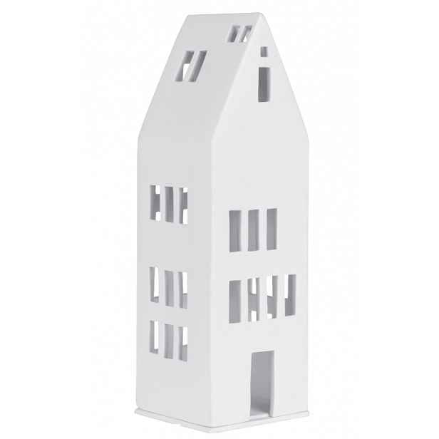 Räder Bílý porcelánový svícen DOMEČEK VELKÝ