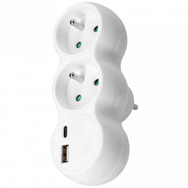 Rozbočka s USB a+c nabíječkou 2x10A