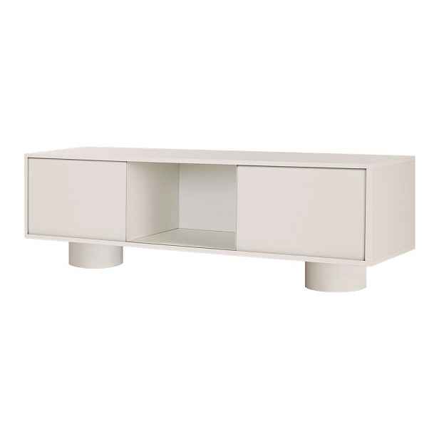 Šedobéžový TV stolek 160x48x42 cm Taro – noo.ma