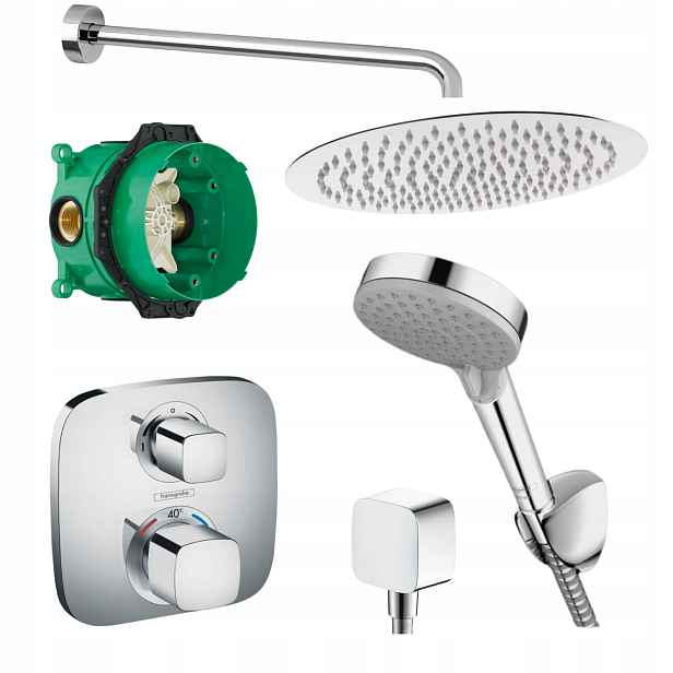 Sprchový set 6 dílů Hansgrohe Ecostat E baterie s termostatem