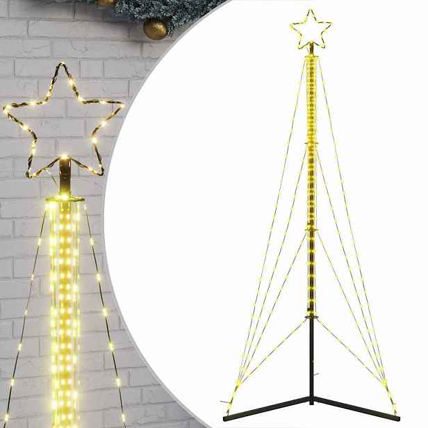 vidaXL LED vánoční stromek 483 teplých bílých LED diod 240 cm