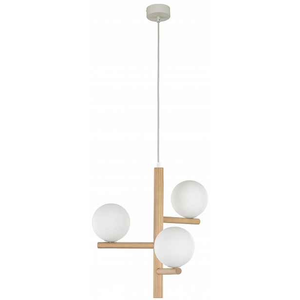 Závěsná lampa Estera hnědobílá stropní osvětlení do ložnice obývacího pokoje