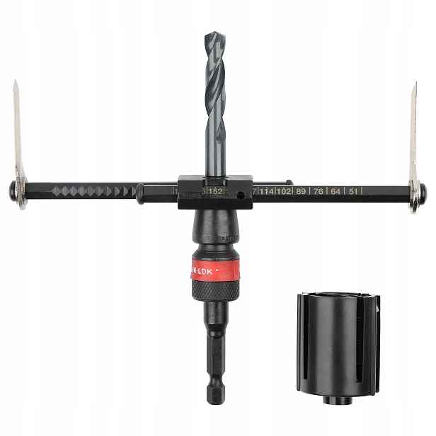 Korunkový Vrták pro sádrokartonové desky 51-178 mm Milwaukee, nastavitelná