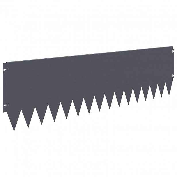 vidaXL Okraj trávníku 20 ks 103 x 30 cm Ocel Antracitová