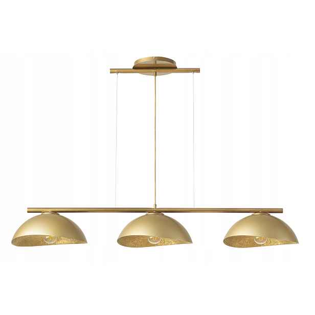 Závěsná lampa Sigma Lighting Solar 3xE27 zlaté kopule 80 cm
