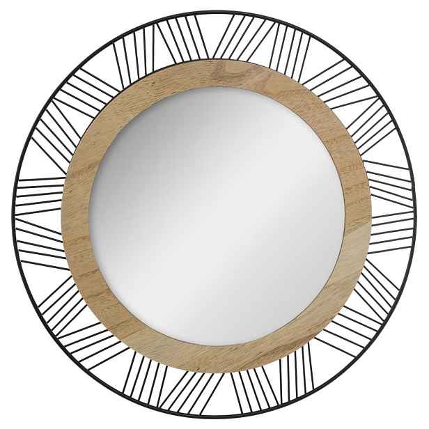 ATMOSPHERA Kulaté nástěnné zrcadlo Joe 45 cm Rama MDF/černé