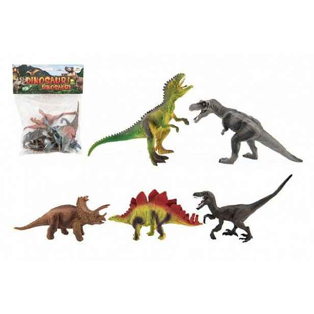 Dinosaurus plast 15 až 18 cm 5 ks v sáčku