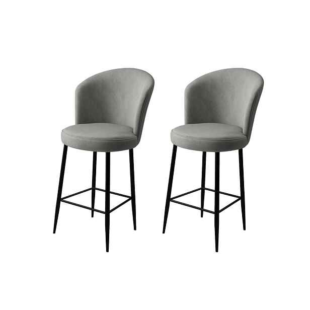 Sada barových židlí Fora Grey and Black, 2 ks, 2 ks