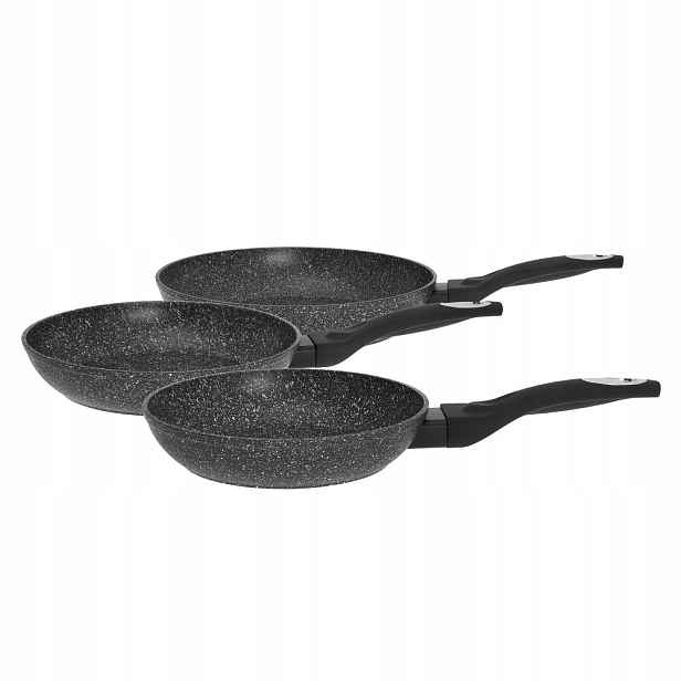 Sada pánví s mramorovým povrchem 3 ks (Ø20/24/28 cm) KB-7290 Klausberg