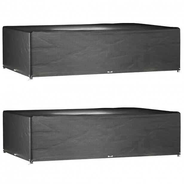 vidaXL Plachty na zahradní nábytek 2 ks 16 oček 325x205x90 cm obdélník