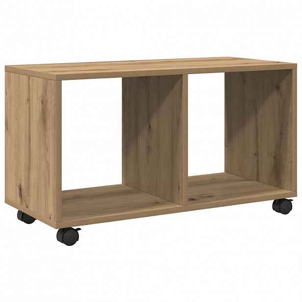 vidaXL Skříňka na kolečkách dub artisan 72x33x42,5 cm kompozitní dřevo