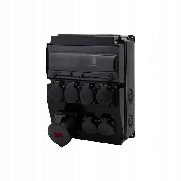 Rozvaděč černý Caja 12M Scenic – přímá zásuvka 32A/5P, 6x230V F3.2690
