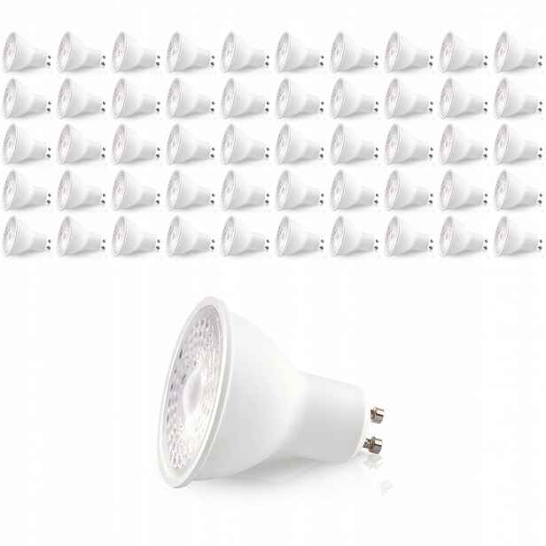 Set Led žárovka GU10 5W Teplá bílá 3000K dioda Samsung 50ks Premium