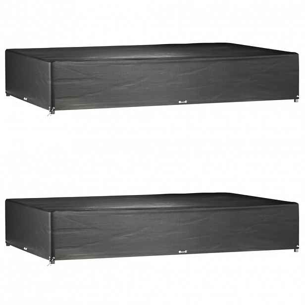 vidaXL Plachty na zahradní nábytek 2 ks 16 oček 325x205x60 cm obdélník
