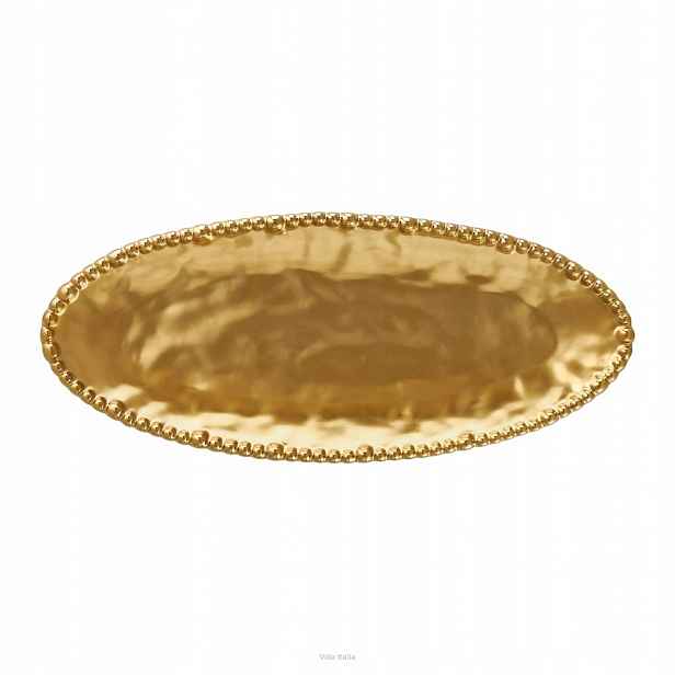 Villa Italia Porcelánová mísa oválná 44 cm Mestiere Gold