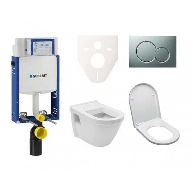 Závěsný set WC Vitra S50, nádržka Geberit Kombifix, tlačítko Sigma 01 chrom mat SIKOGE2V3