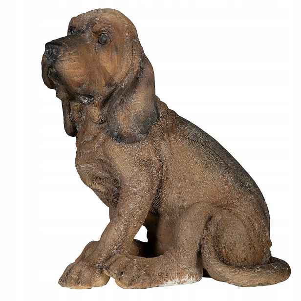 Figurka Bloodhound pes hnědý do obývacího pokoje ložnice 30x25 cm
