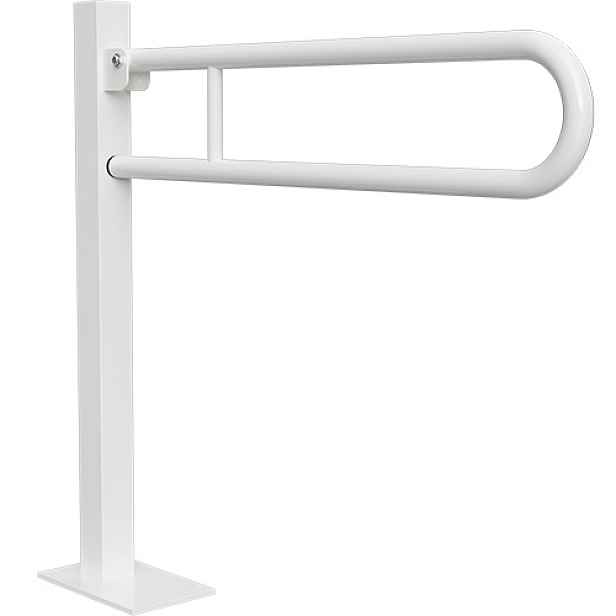 Úchyt sklopný ve tvaru U Bemeta Help ukotvený do země 850 mm s krytkou bílá