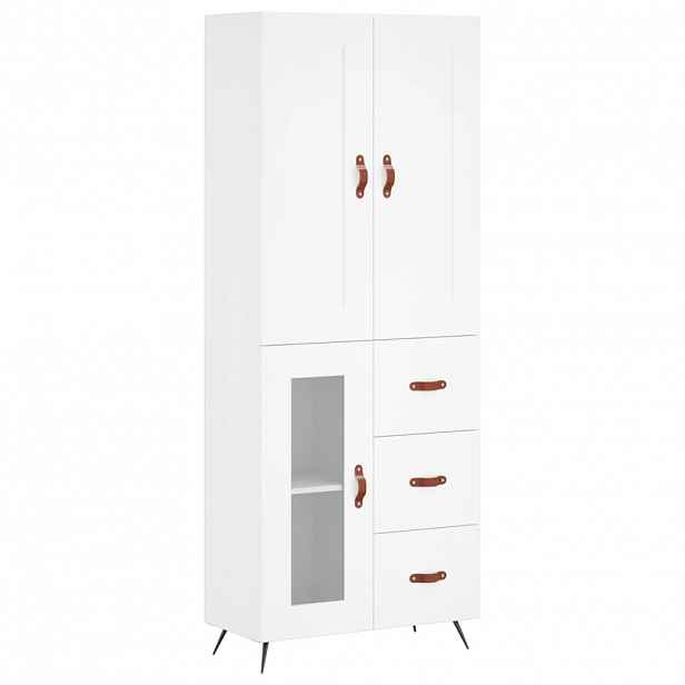 vidaXL Skříň highboard bílá 69,5 x 34 x 180 cm kompozitní dřevo