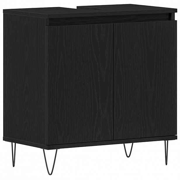 vidaXL Skříňka pod umyvadlo Černý dub 58 x 33 x 60 cm Kompozitní dřevo