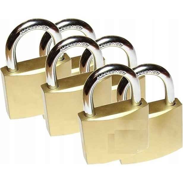 6 X Visací Zámek 38 MM Jeden Klíč Pro Všech 36 Náhradních Klíčů Navíc