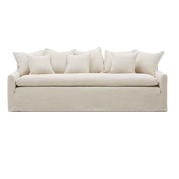 Béžová lněná pohovka 230 cm Zenira – Kave Home